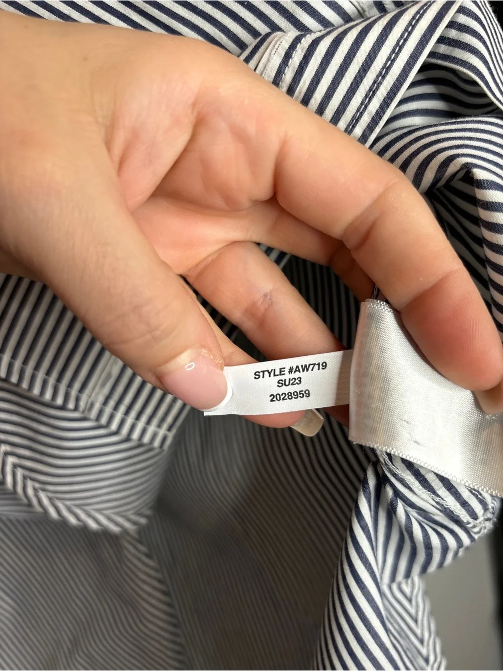 J.Crew Relaxed-Fit Crisp Cotton Poplin Shirt M Navy Stripe